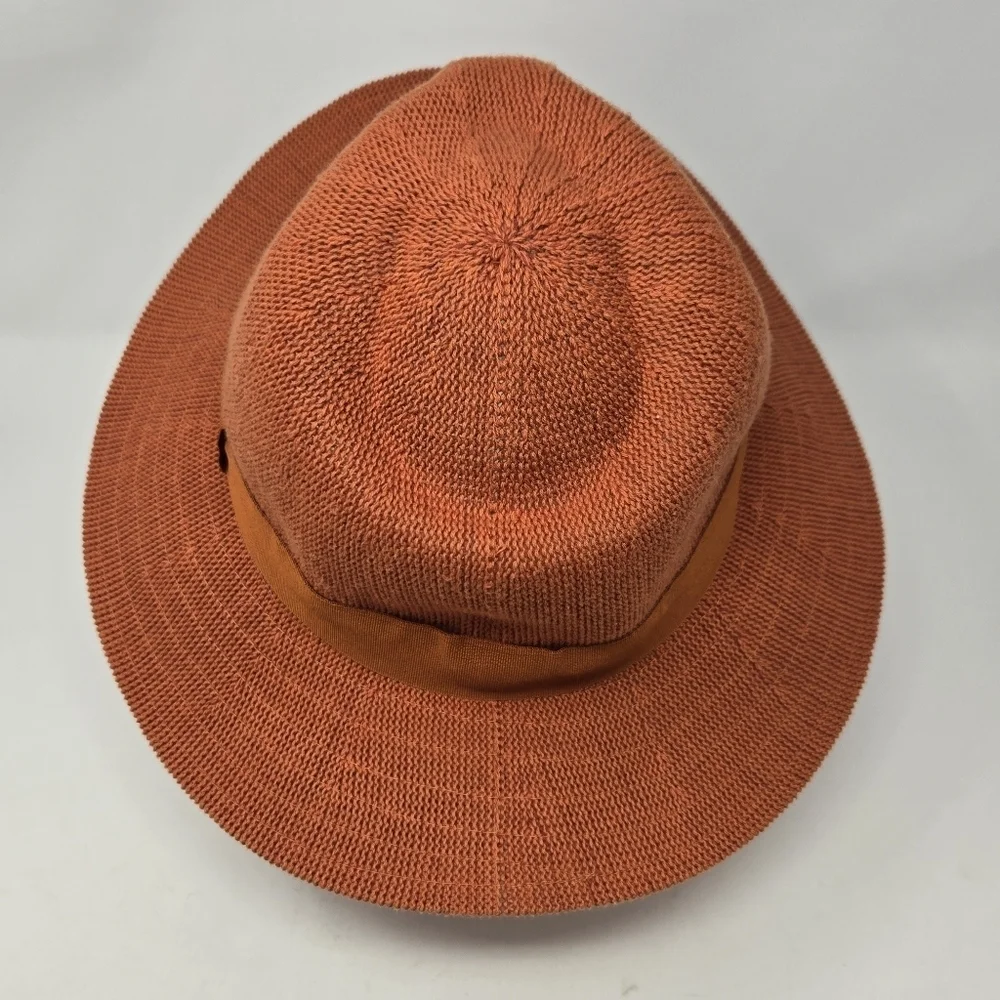 BY ANTHROPOLOGIE ROWAN RANCHER WIDE BRIM FEDORA BURNT ORANGE WOMEN OS BOHO HAT